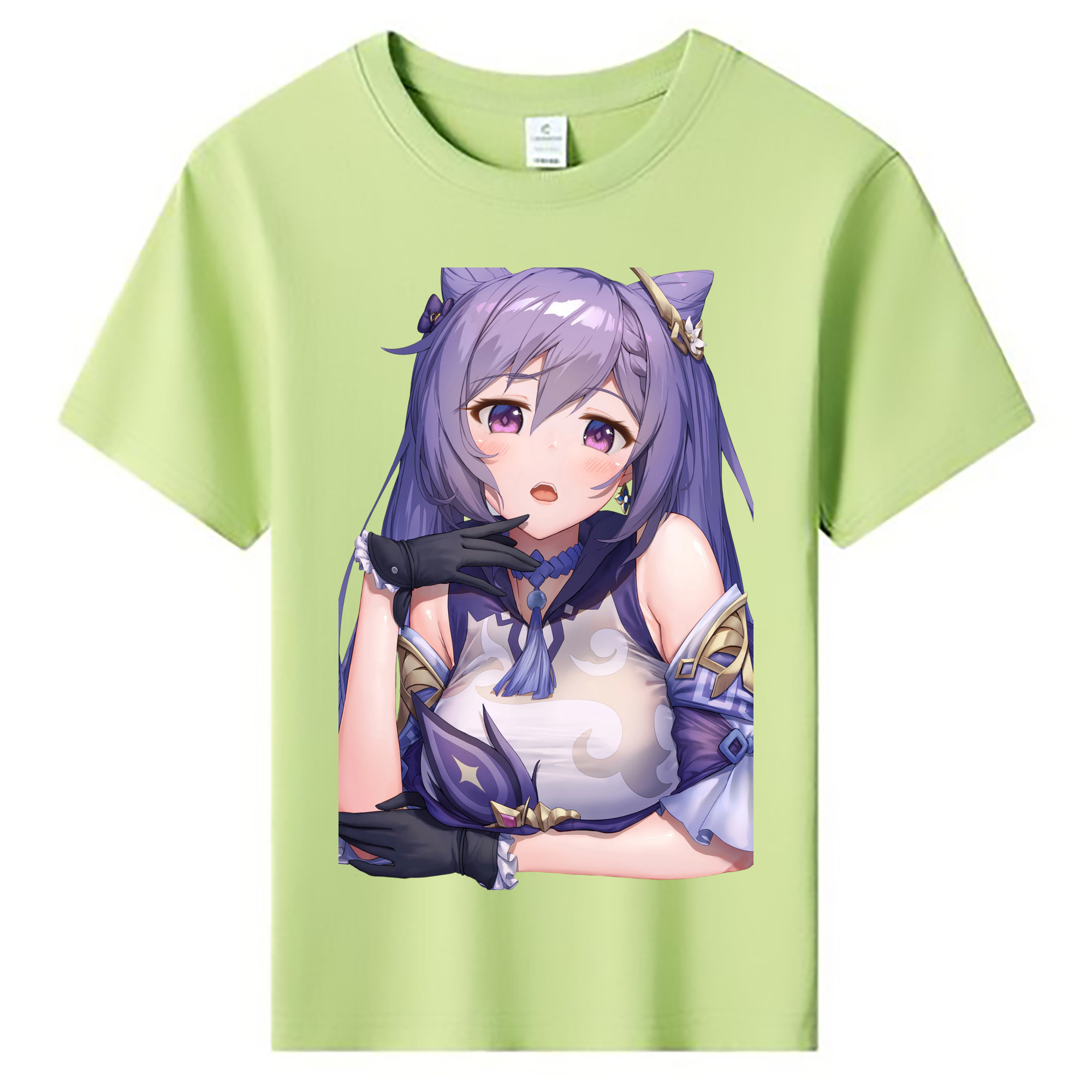 げんし神 刻晴 こくせい genshin Kokusei 綿100％キッズTシャツ（フロントプリント）